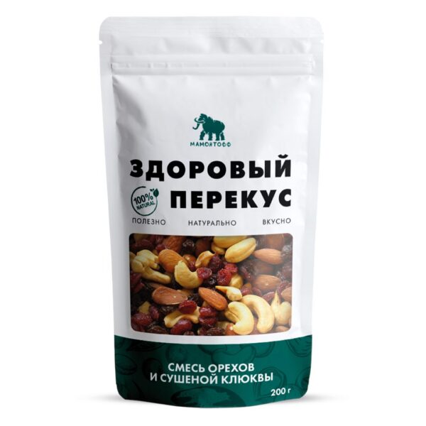 Смесь орехов и клюквы