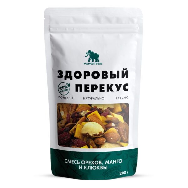 Смесь орехов, манго и клюквы